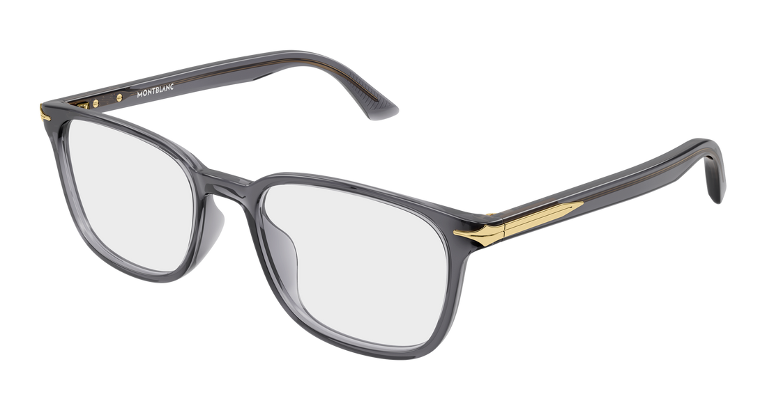 Brillen montblanc mb0519oa 004 gris rectangular / squared masculino maat 54mm - Hoofdaanzicht