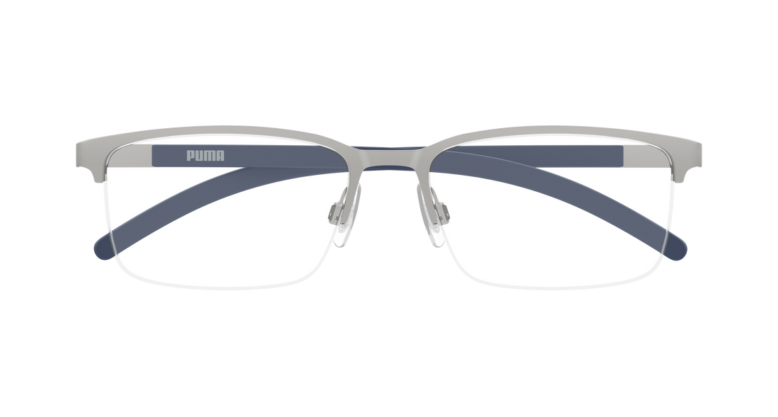 Prescription glasses puma pu0552o 002 plateado rectangular / squared masculino size 55mm - Detailed view