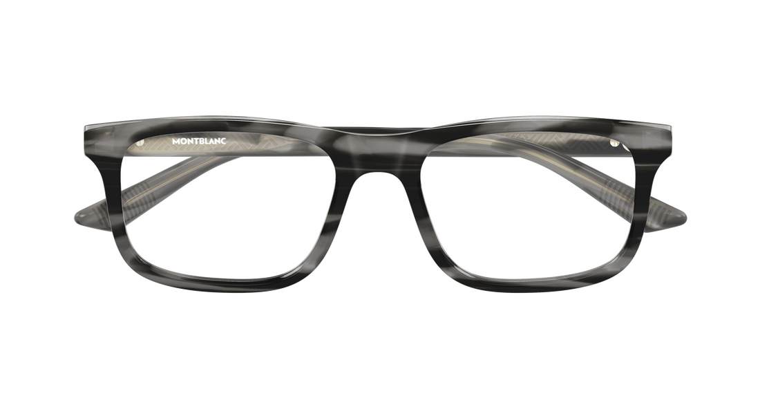 Occhiali da vista montblanc mb0457o 004 gris rectangular / squared masculino taglia 54mm - Vista dettagliata