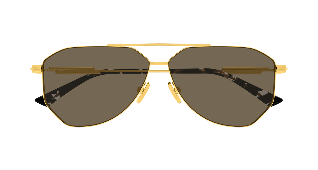 Occhiali da sole bottega veneta bv1508s 003 dorado pilot/navigator unisex taglia 60mm - Vista dettagliata