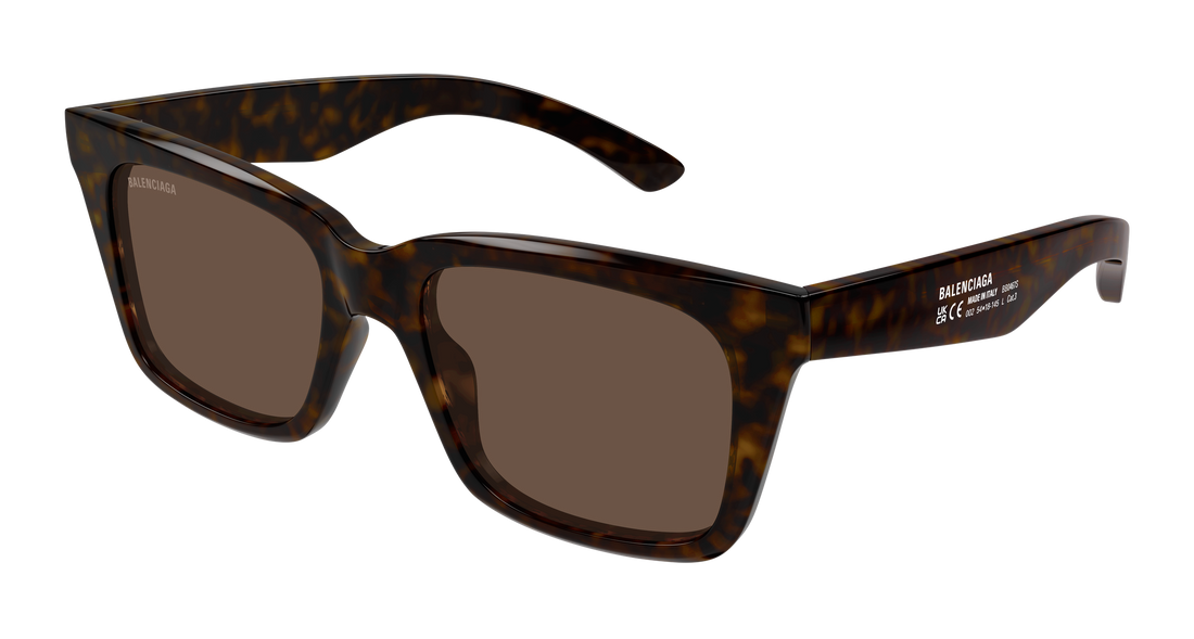 Sunglasses balenciaga bb0467s 002 havana rectangular / squared masculino size 54mm - Main view