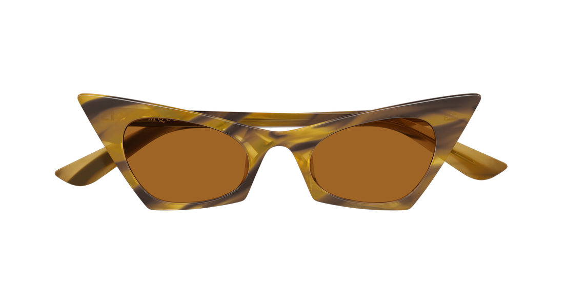 Sunglasses alexander mcqueen am0557s 003 havana cat eye femenino size 48mm - Detailed view