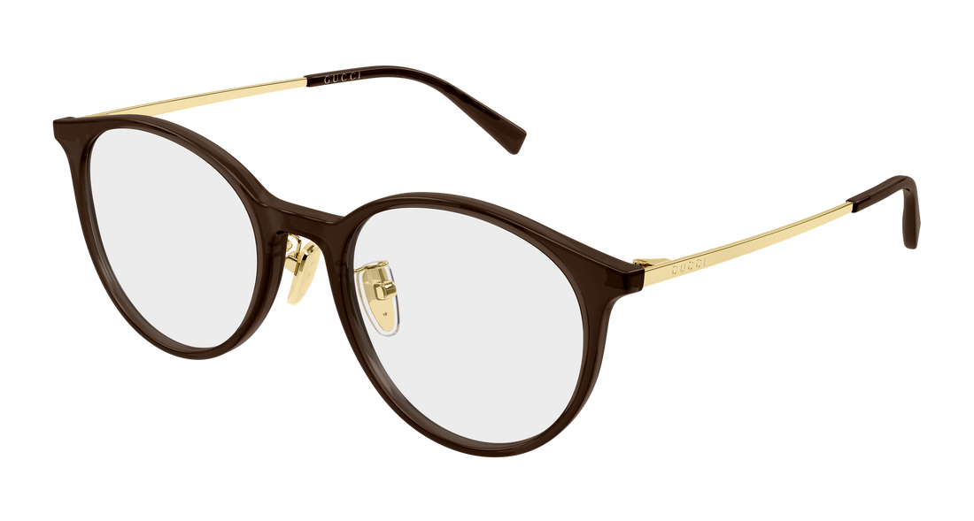 Brillen gucci gg2148oa 003 marron round/oval/panthos femenino größe 53mm - Hauptansicht