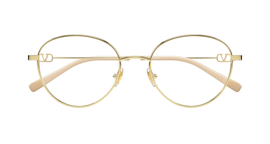 Lunettes de vue valentino vg0031o 001 dorado round/oval/panthos femenino taille 52mm - Vue détaillée