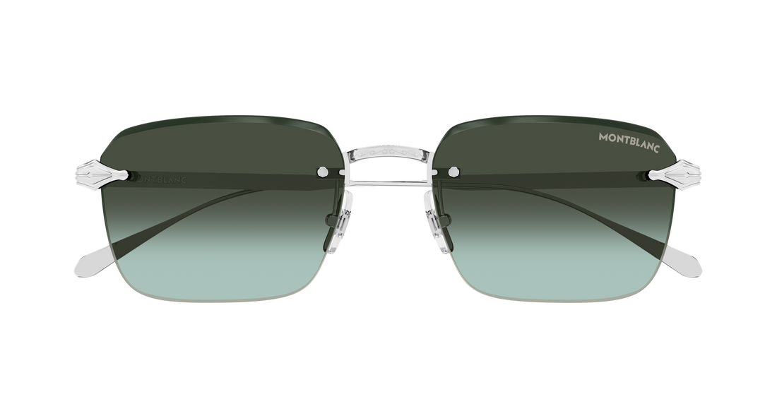 Sonnenbrillen montblanc mb0456s 005 plateado rectangular / squared masculino größe 54mm - Detailansicht