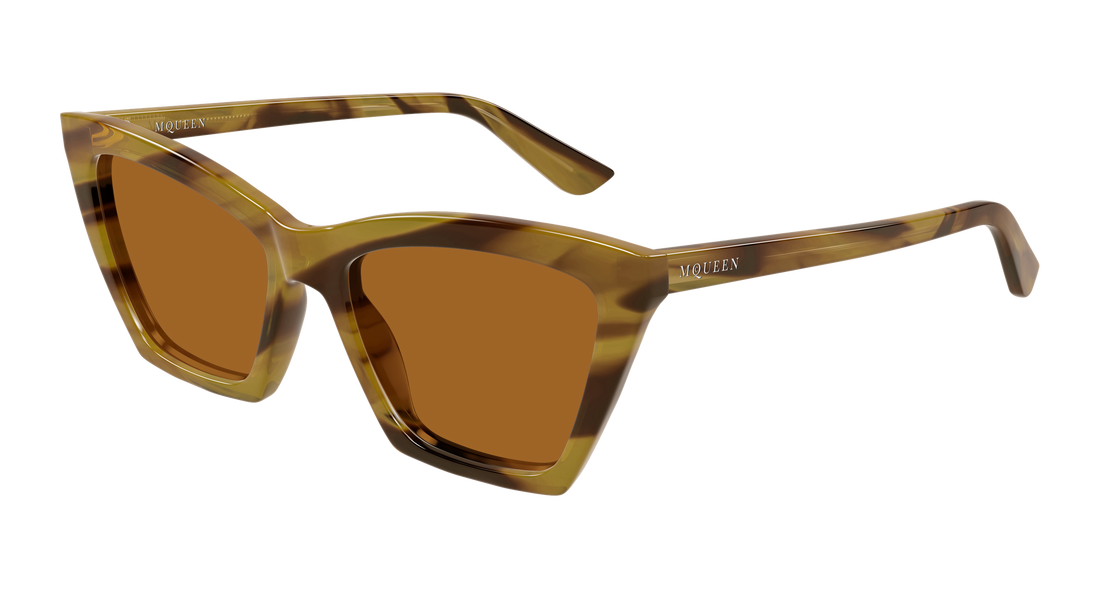 Sunglasses alexander mcqueen am0536s 006 havana cat eye femenino size 54mm - Main view