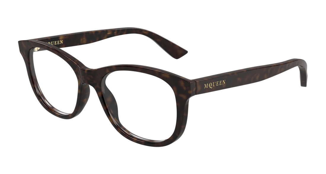 Brillen alexander mcqueen am0568o 008 havana cat eye femenino größe 53mm - Hauptansicht