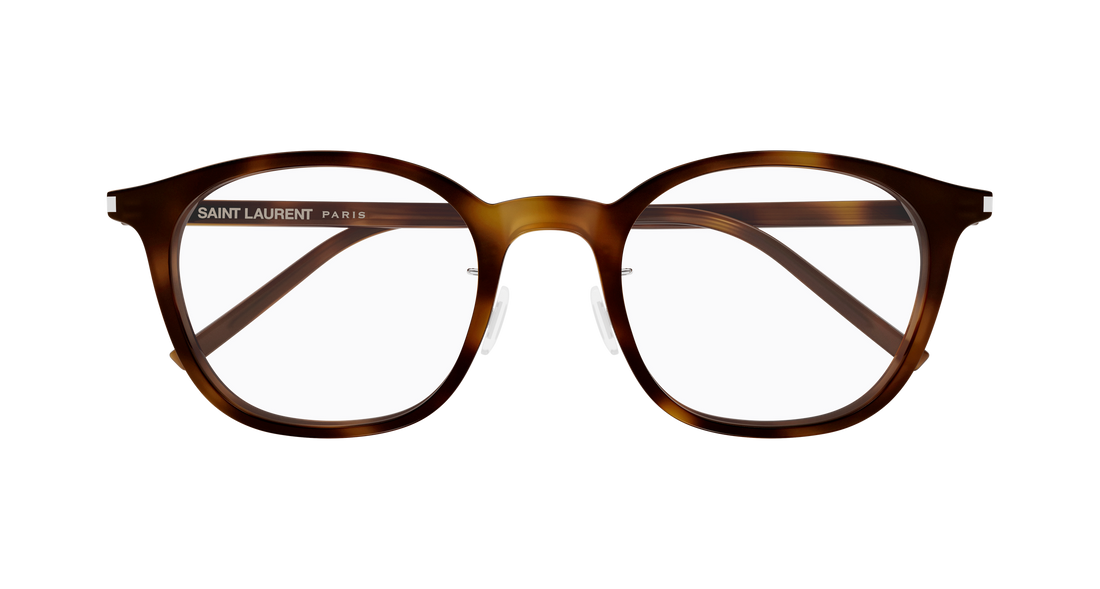 Occhiali da vista saint laurent sl 893/j 003 havana round/oval/panthos unisex taglia 51mm - Vista dettagliata