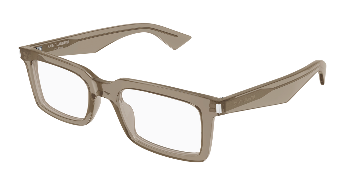 Briller saint laurent sl 860 opt 003 marron rectangular / squared masculino størrelse 52mm - Hovedvisning