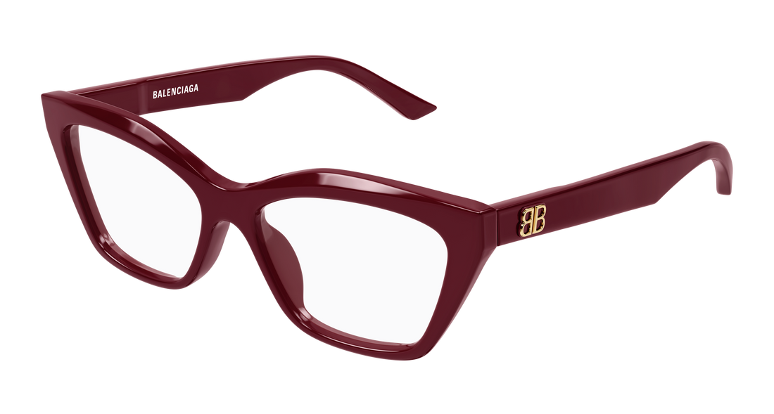 Occhiali da vista balenciaga bb0342o 017 burdeos cat eye femenino taglia 55mm - Vista principale