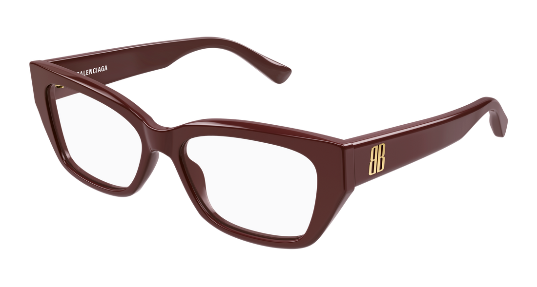 Occhiali da vista balenciaga bb0483o 003 burdeos rectangular / squared femenino taglia 55mm - Vista principale