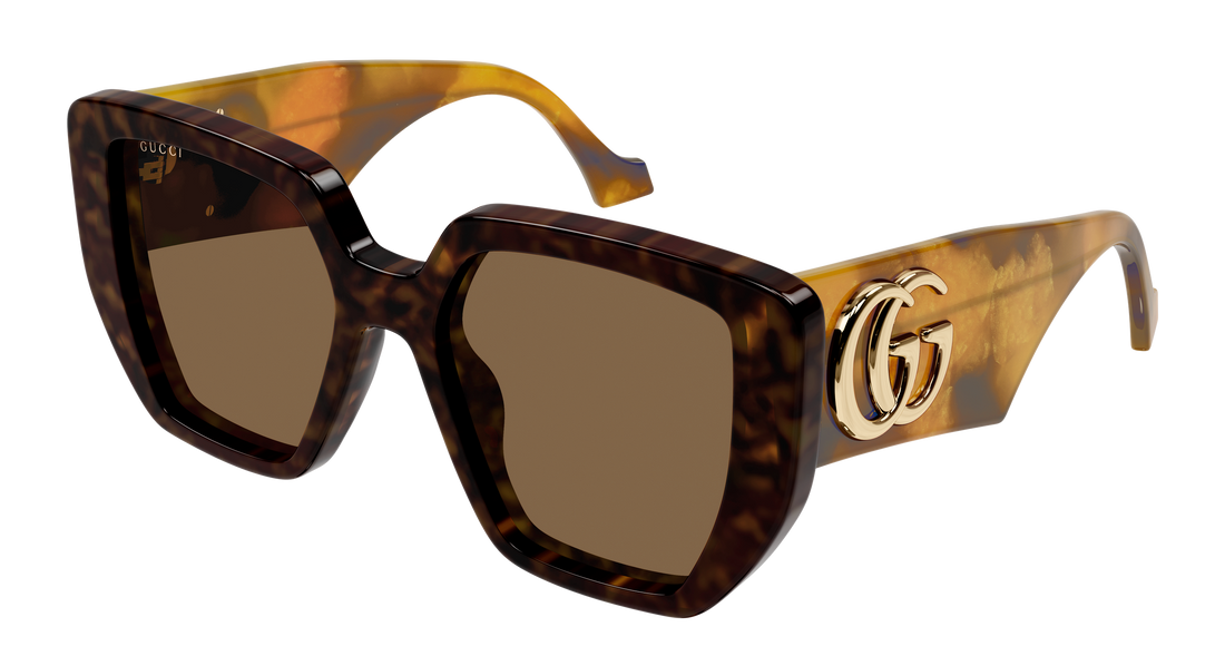Sonnenbrillen gucci gg0956s 012 havana rectangular / squared femenino größe 54mm - Hauptansicht