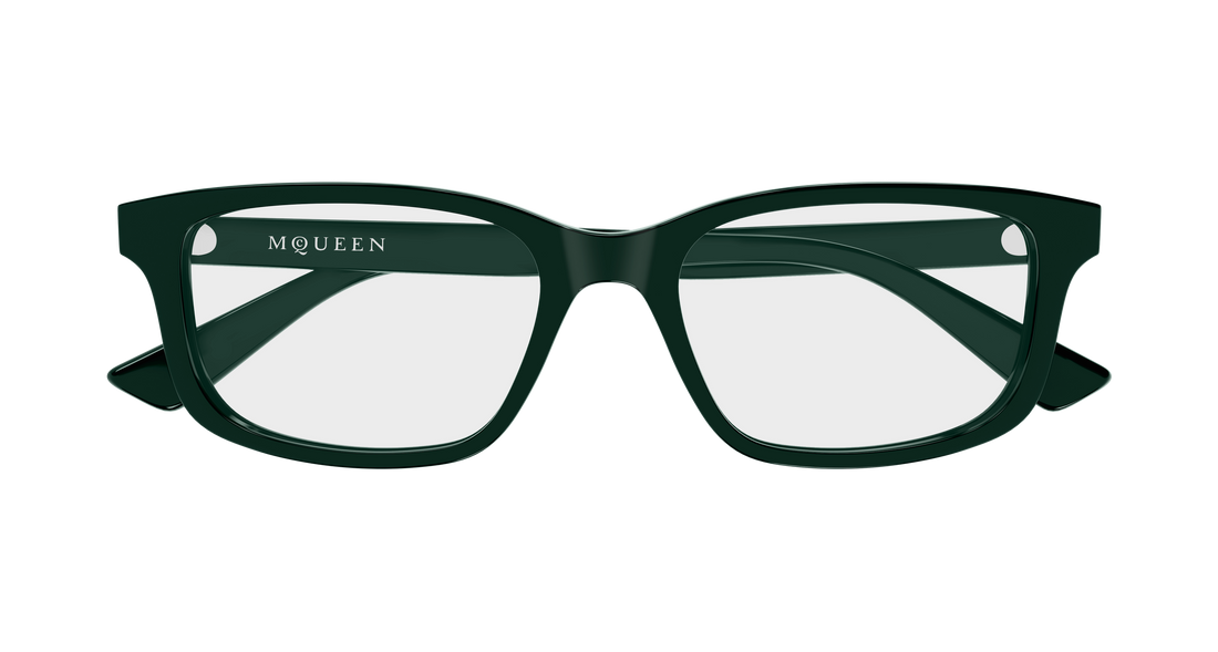 Brillen alexander mcqueen am0575o 003 verde cat eye masculino größe 54mm - Detailansicht