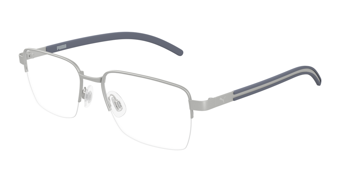 Prescription glasses puma pu0551o 002 plateado rectangular / squared masculino size 55mm - Main view