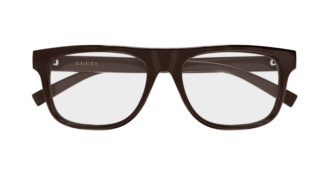 Occhiali da vista gucci gg1117on 003 marron rectangular / squared masculino taglia 56mm - Vista dettagliata