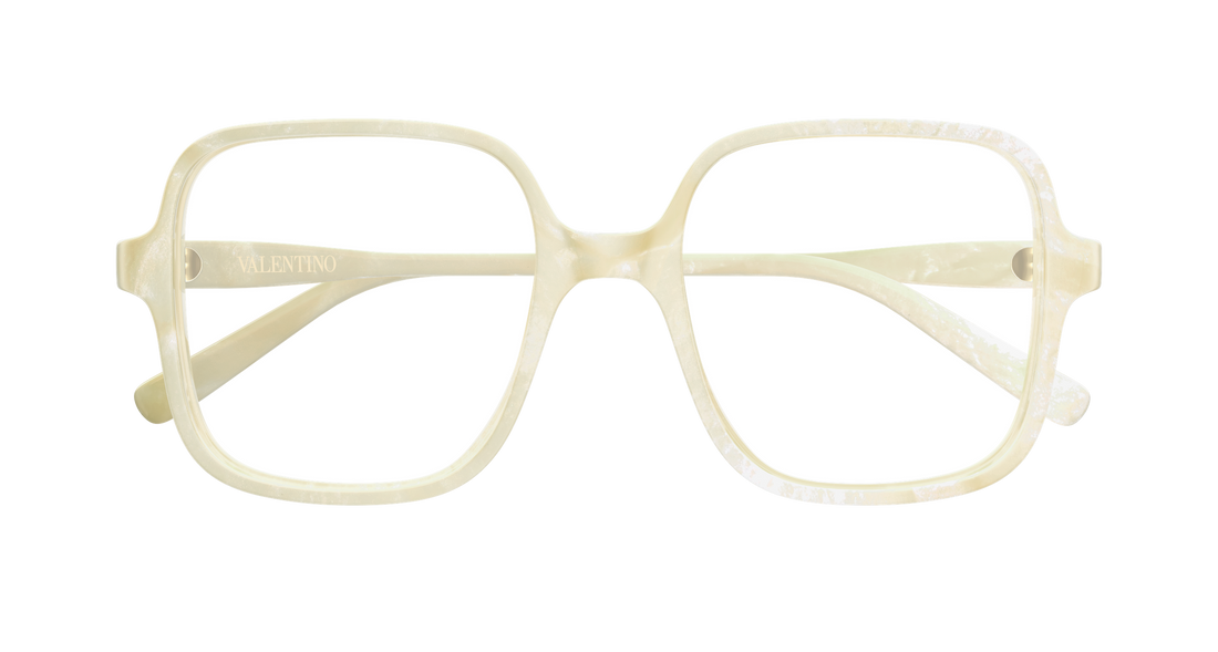 Occhiali da vista valentino vg0021o 003 beige round/oval/panthos femenino taglia 53mm - Vista dettagliata