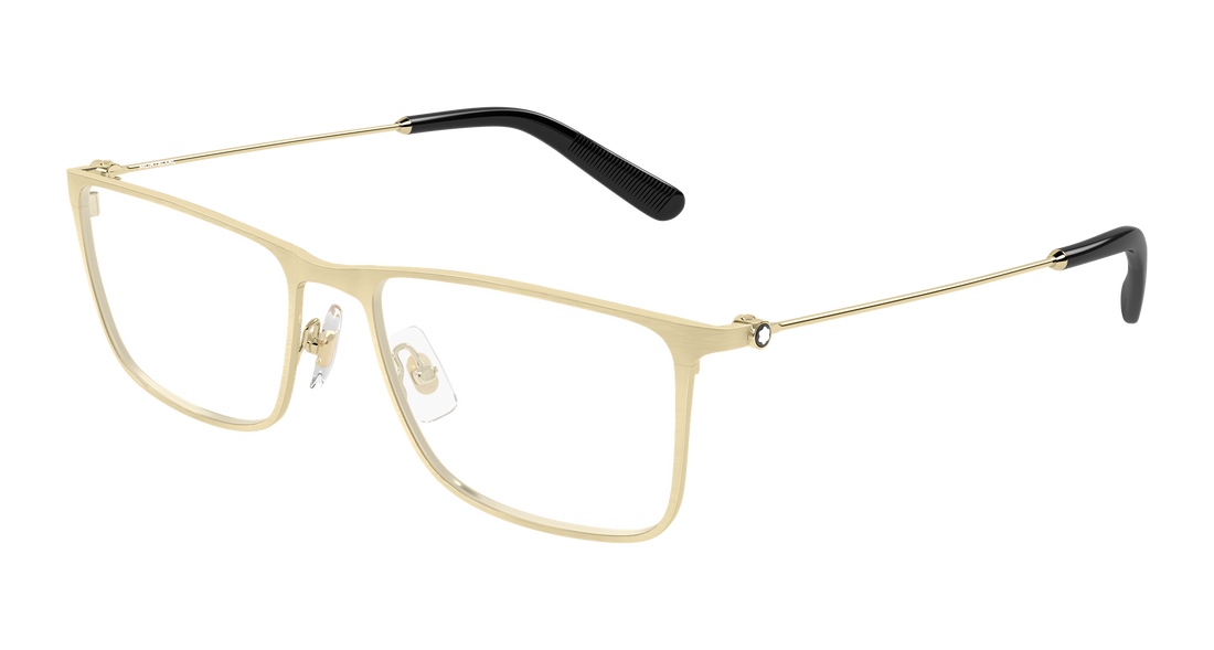 Prescription glasses montblanc mb0464o 008 dorado rectangular / squared masculino size 57mm - Main view