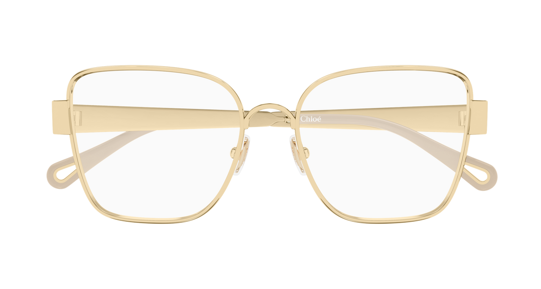 Óculos graduados chloé ch0356o 001 dorado butterfly femenino tamanho 52mm - Vista de detalhe