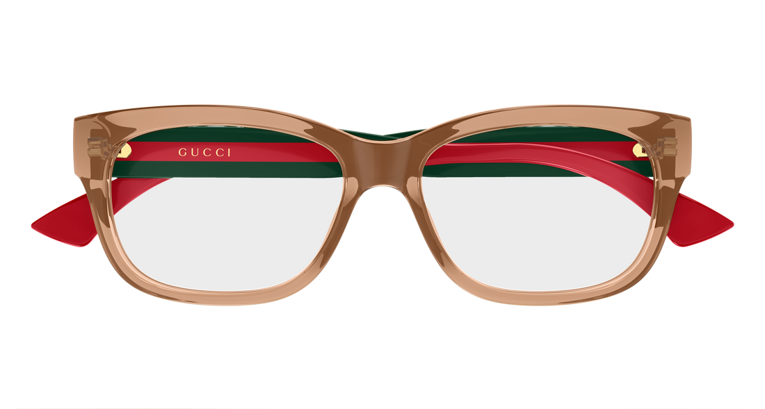 Occhiali da vista gucci gg0278on 015 marron cat eye femenino taglia 55mm - Vista dettagliata