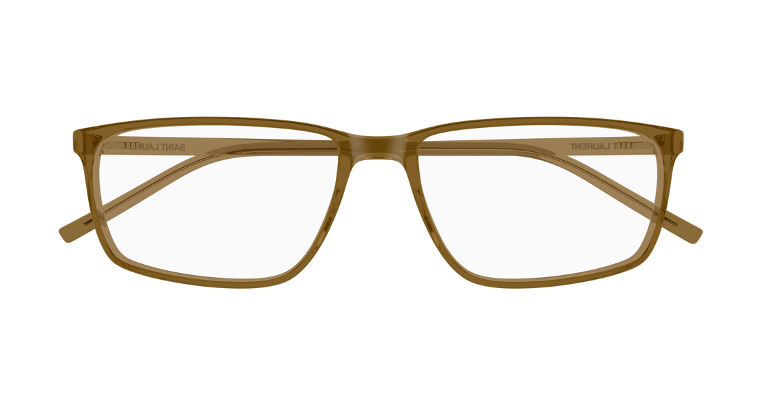 Occhiali da vista saint laurent sl 886 005 marron rectangular / squared masculino taglia 57mm - Vista dettagliata