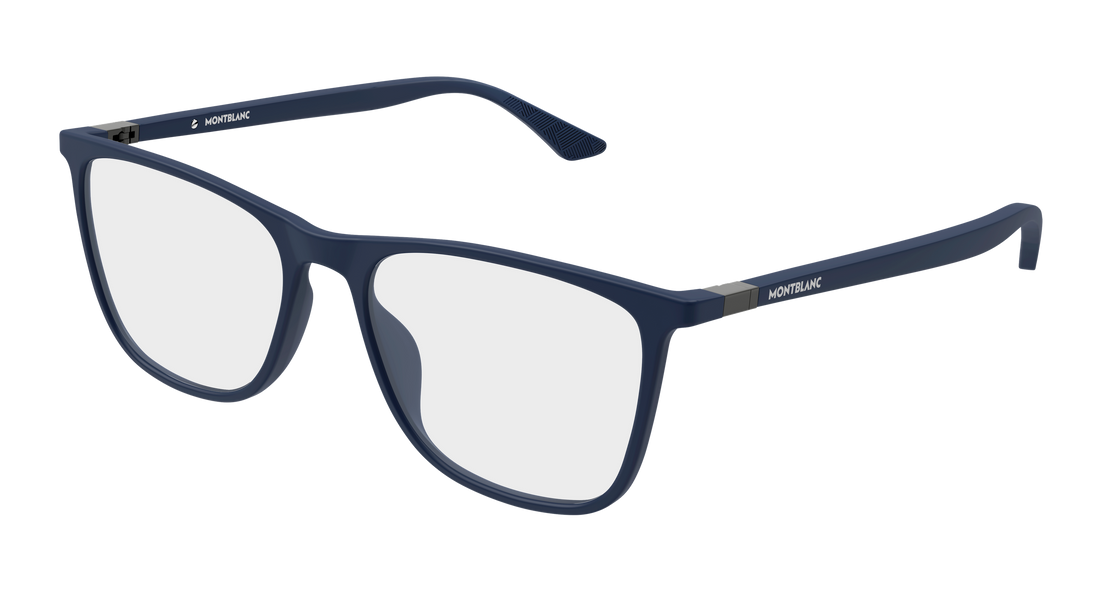 Briller montblanc mb0510o 006 azul rectangular / squared masculino størrelse 56mm - Hovedvisning