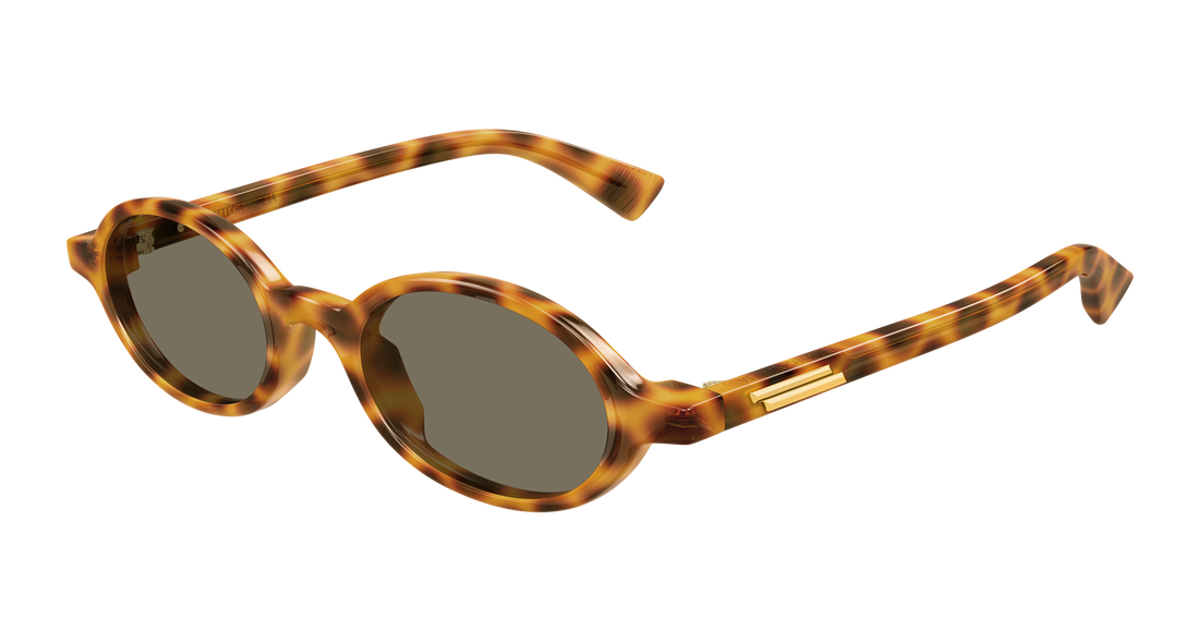 Lunettes de soleil bottega veneta bv1388s 006 havana round/oval/panthos unisex taille 47mm - Vue principale