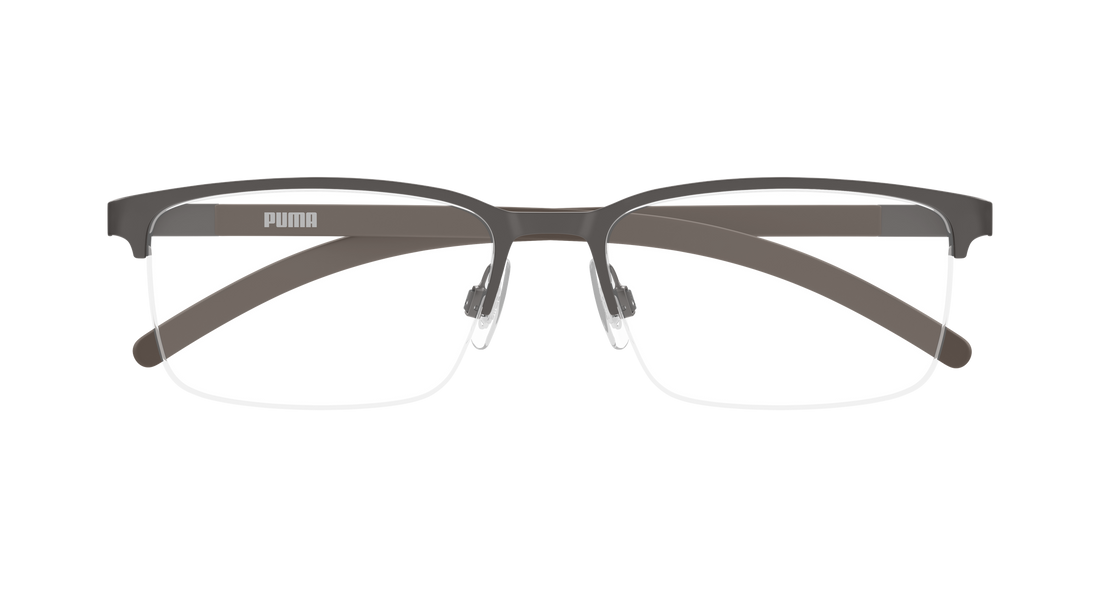 Prescription glasses puma pu0552o 003 plateado rectangular / squared masculino size 55mm - Detailed view