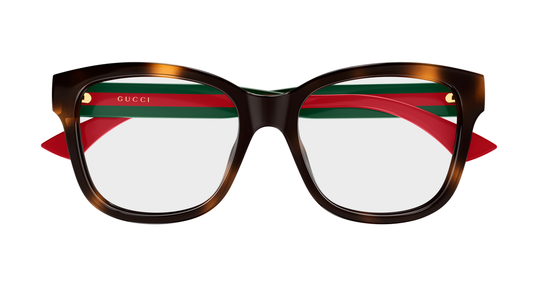 Brillen gucci gg0038onn 002 havana butterfly femenino größe 54mm - Detailansicht