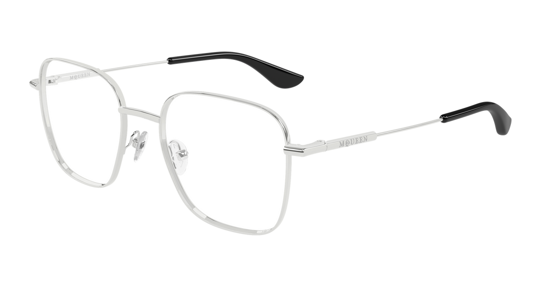 Gafas graduadas alexander mcqueen am0565o 001 plateado rectangular / squared femenino talla 51mm - Vista principal