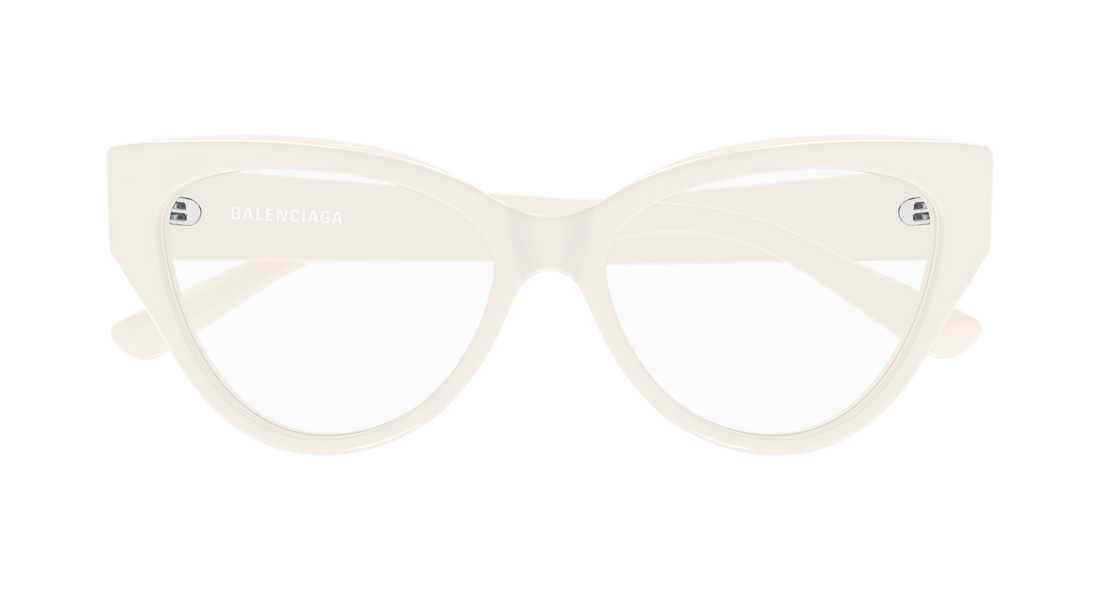 Occhiali da vista balenciaga bb0482o 004 blanco cat eye femenino taglia 56mm - Vista dettagliata
