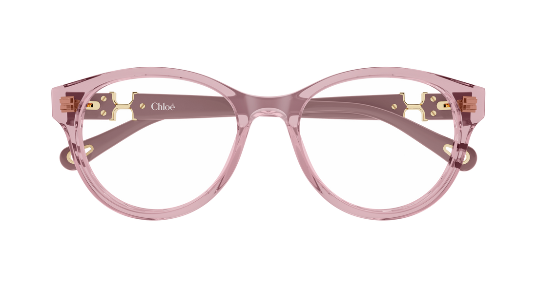Occhiali da vista chloé ch0376oa 003 rosa round/oval/panthos femenino taglia 53mm - Vista dettagliata
