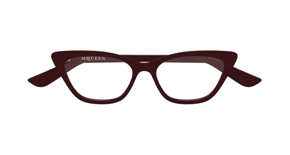 Brillen alexander mcqueen am0560o 003 rojo cat eye femenino größe 52mm - Detailansicht