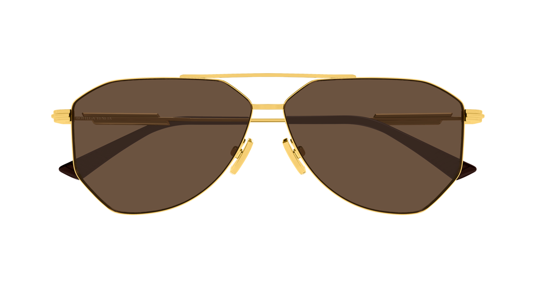 Occhiali da sole bottega veneta bv1508s 002 dorado pilot/navigator unisex taglia 60mm - Vista dettagliata