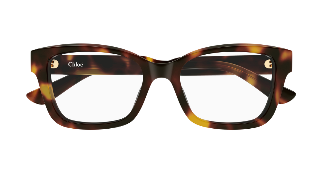 Óculos graduados chloé ch0380o 002 havana cat eye femenino tamanho 51mm - Vista de detalhe