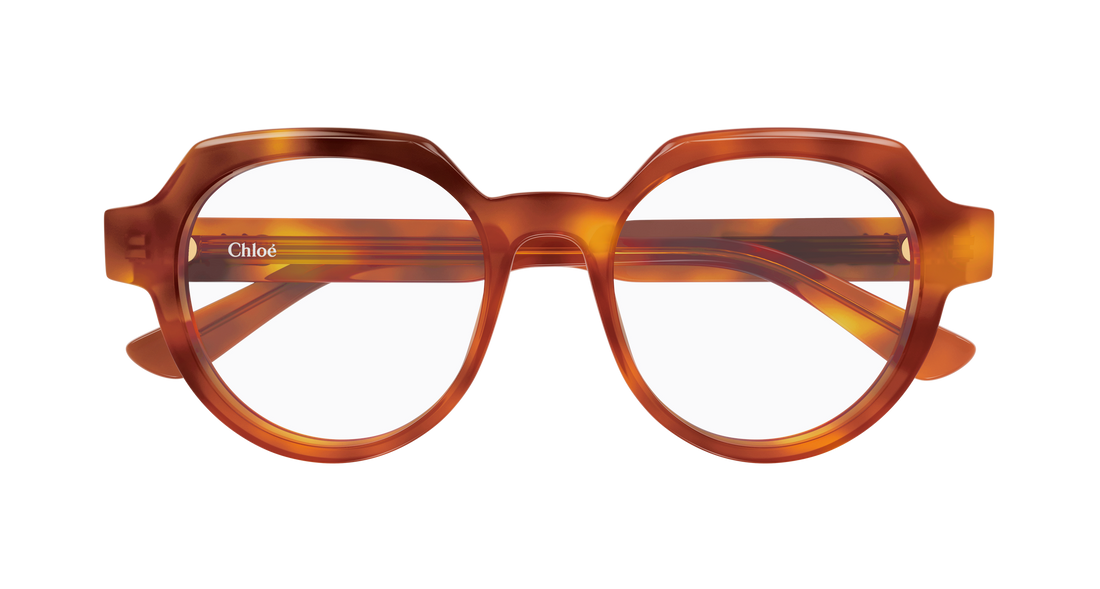 Óculos graduados chloé ch0379o 002 havana geometrical/directional femenino tamanho 51mm - Vista de detalhe