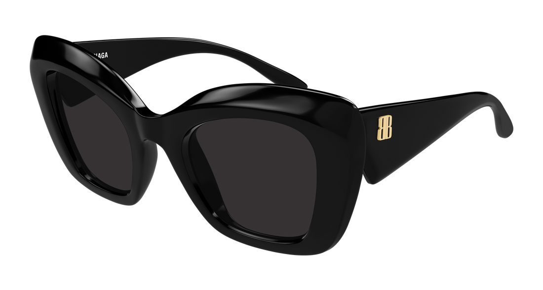 Solbriller balenciaga bb0503s 001 negro butterfly femenino størrelse 54mm - Hovedvisning
