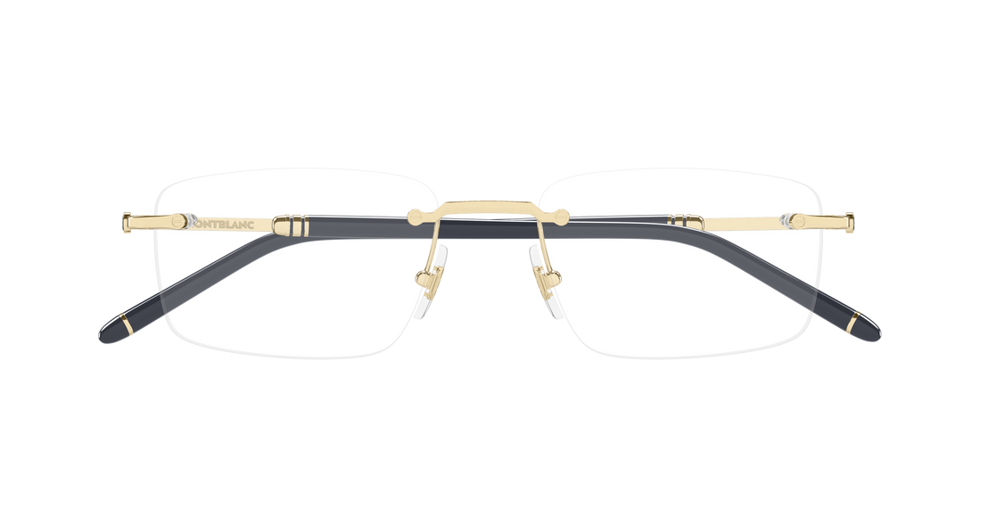 Brillen montblanc mb0480o 004 dorado rectangular / squared masculino größe 54mm - Detailansicht