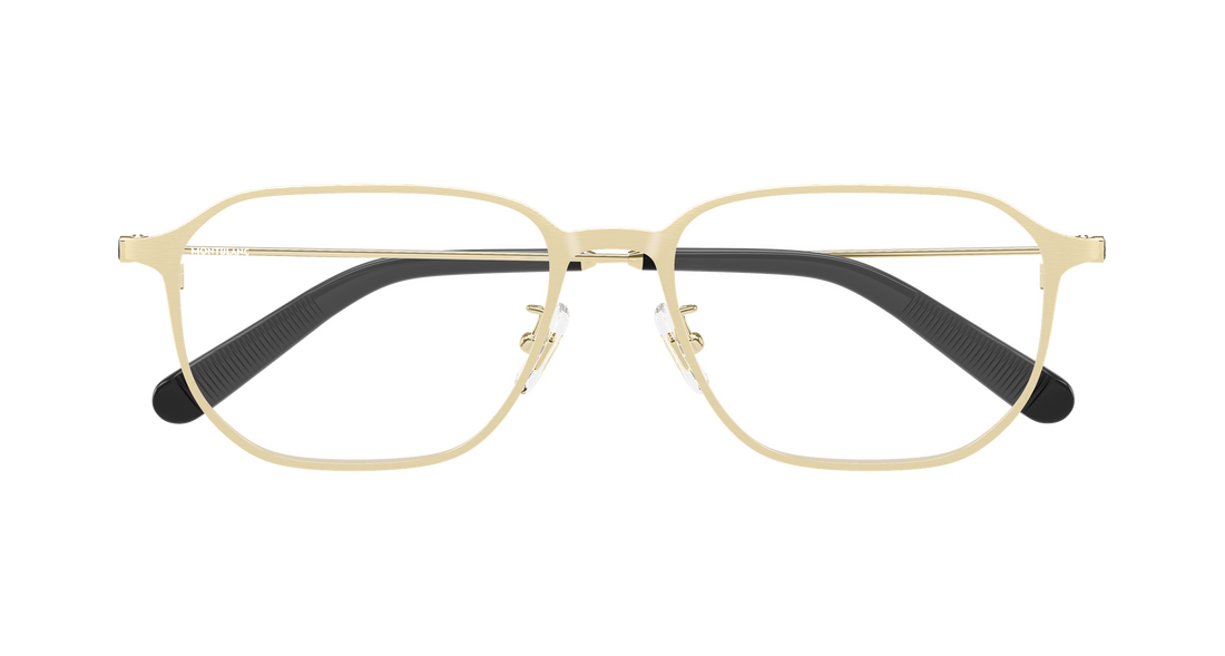 Briller montblanc mb0465oa 004 dorado geometrical/directional masculino størrelse 55mm - Detaljeret visning