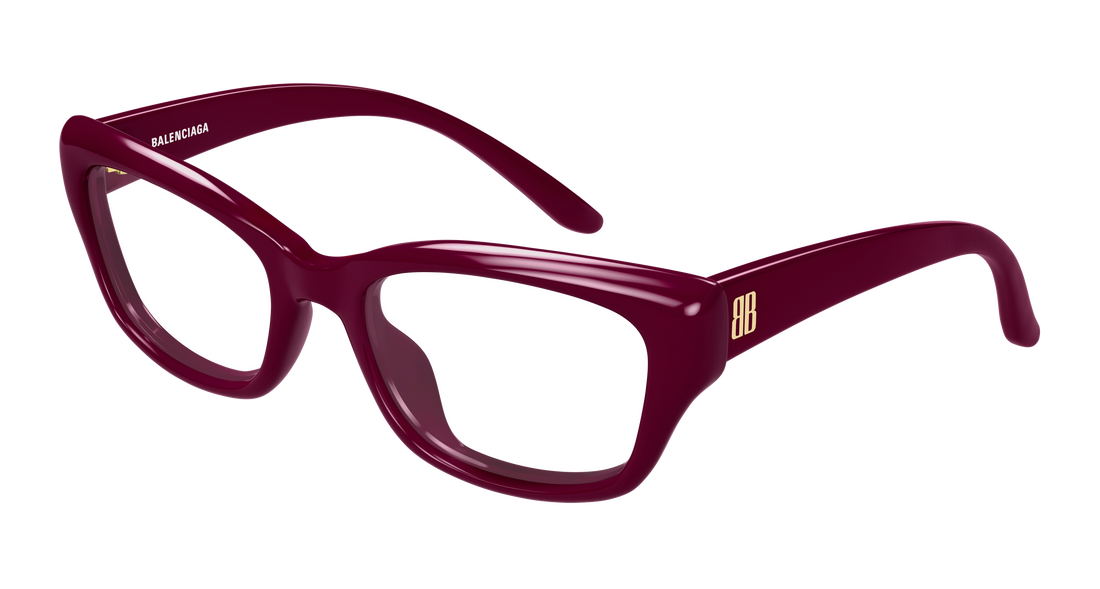 Briller balenciaga bb0518o 003 rojo rectangular / squared femenino størrelse 54mm - Hovedvisning