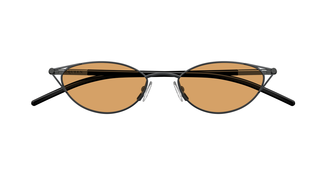 Óculos de sol alexander mcqueen am0563s 004 plateado cat eye femenino tamanho 50mm - Vista de detalhe