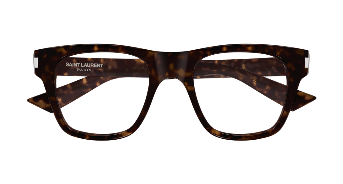 Occhiali da vista saint laurent sl 875 opt 008 havana rectangular / squared masculino taglia 52mm - Vista dettagliata