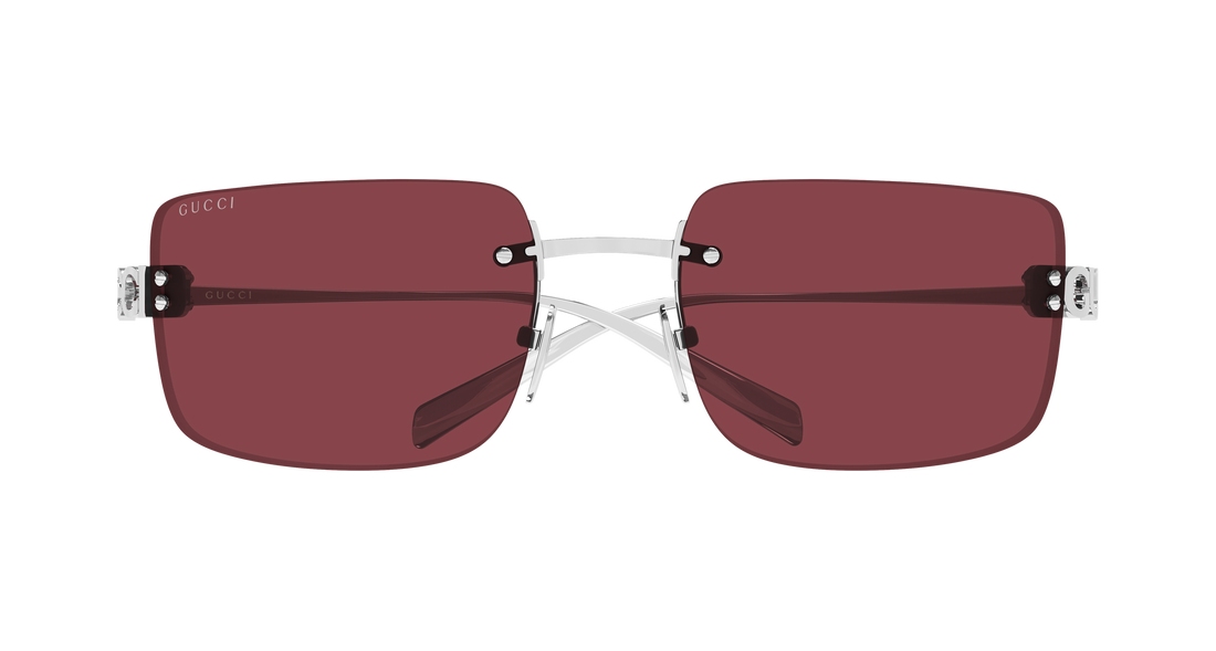 Gafas de sol gucci gg2038s 002 plateado rectangular / squared femenino talla 61mm - Vista de detalle