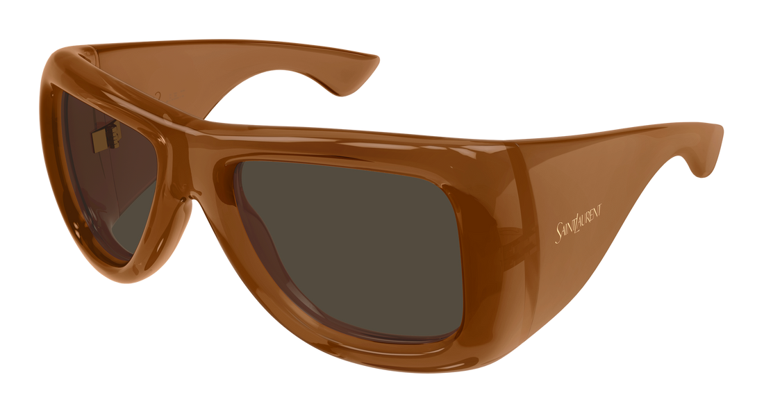 Sunglasses saint laurent sl 902 howl 017 marron pilot/navigator unisex size 63mm - Main view