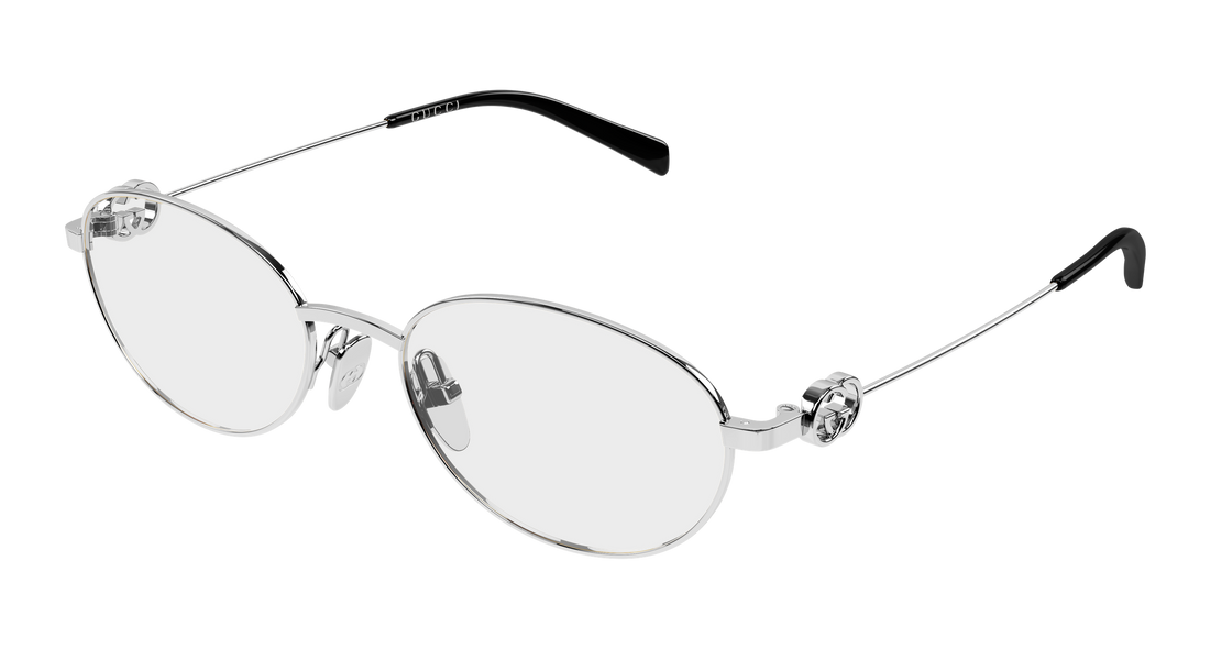 Glasögon gucci gg2227o 002 plateado round/oval/panthos femenino storlek 53mm - Huvudvy