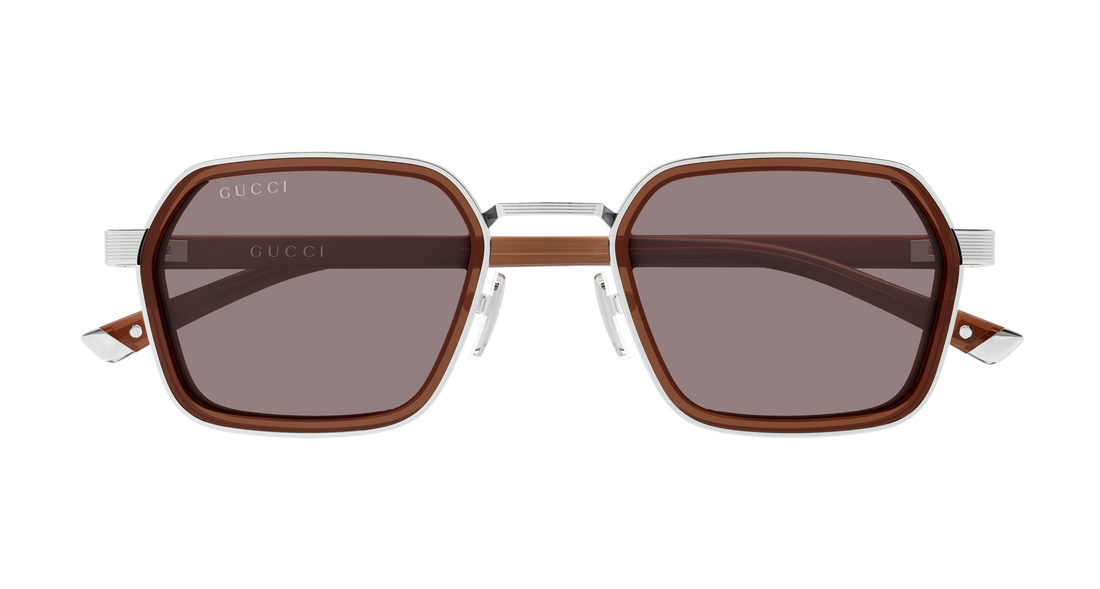 Sunglasses gucci gg2074s 005 plateado rectangular / squared masculino size 51mm - Detailed view