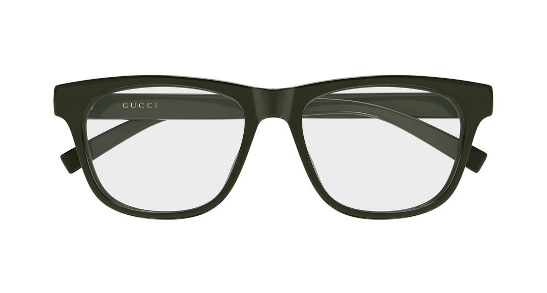 Occhiali da vista gucci gg2108o 004 verde rectangular / squared masculino taglia 55mm - Vista dettagliata