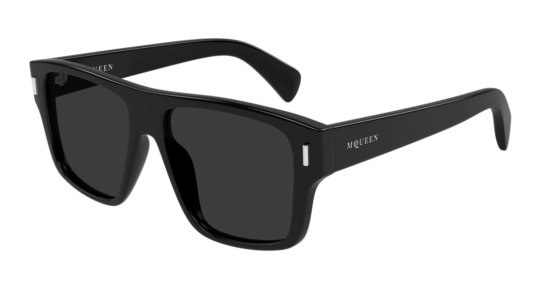 Óculos de sol alexander mcqueen am0550s 001 negro rectangular / squared masculino tamanho 55mm - Vista principal