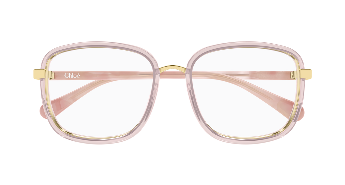 Brillen chloé cc0025o 006 rosa rectangular / squared infantil maat 49mm - Detailaanzicht