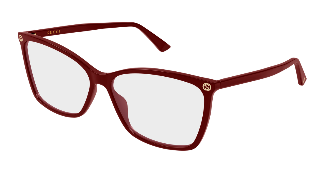 Lunettes de vue gucci gg0025o 022 burdeos cat eye femenino taille 58mm - Vue principale