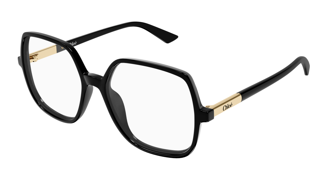 Briller chloé ch0368o 001 negro geometrical/directional femenino størrelse 54mm - Hovedvisning